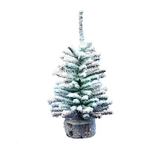 12" Flocked Mini Pine Tree (3 pack) 1