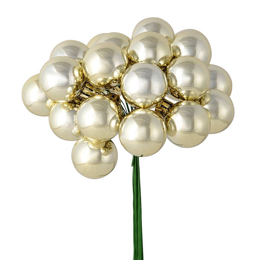 6" Champagne Shiny Ball Pick (2 pack) 1