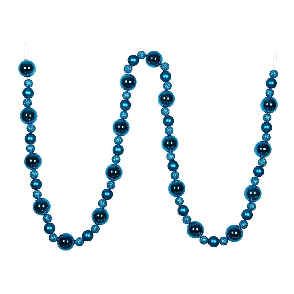 9' Turquoise Assorted Ball Garland 1