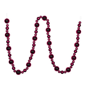 9' Berry Red Assorted Ball Garland 1