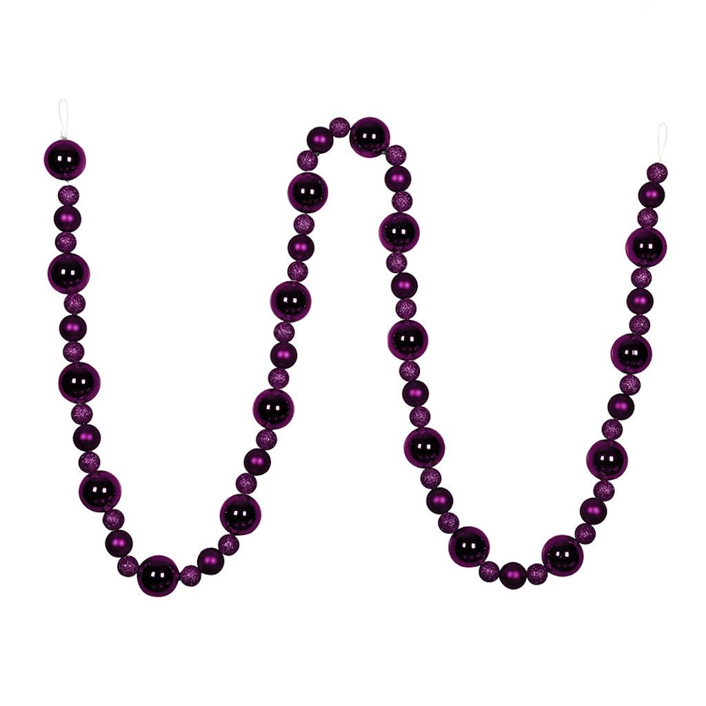 9' Plum Assorted Ball Garland 1
