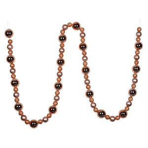 9' Rose Gold Assorted Ball Garland 1