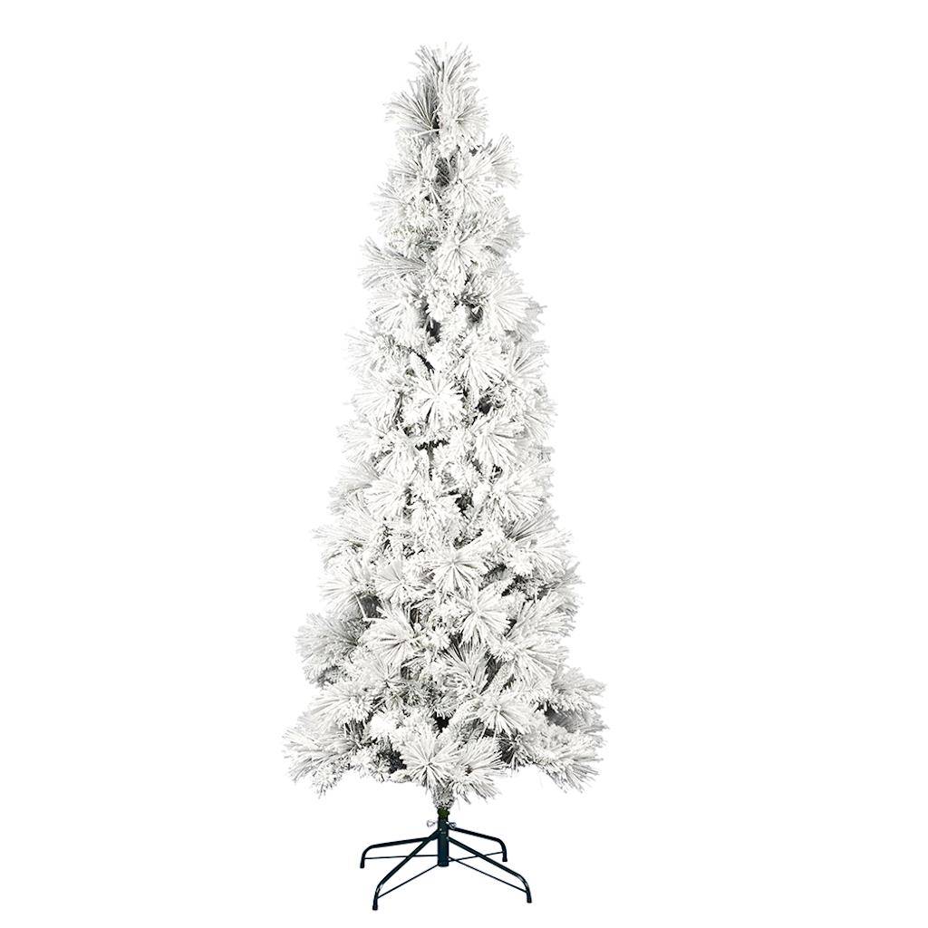 7.5' x 37" Artificial Flocked Atka Pencil Pine 1