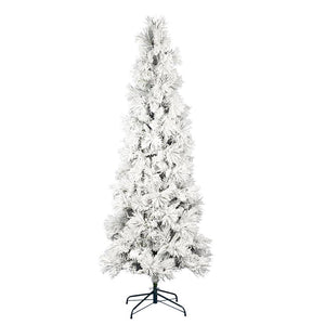 7.5' x 37" Artificial Flocked Atka Pencil Pine 1