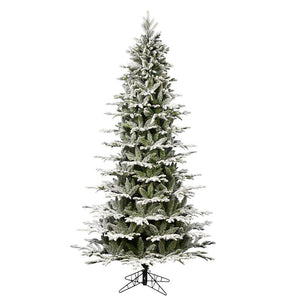 10' x 63" Artificial Flocked Kamas Slim Fraiser Fir 1