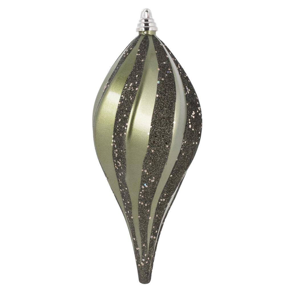 8" Wrought Iron Candy Glitter Swirl Drop Ornament 1