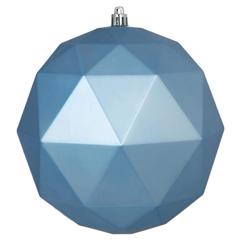 4.75" Periwinkle Matte Geometric Ball Ornament (4 pack) 1