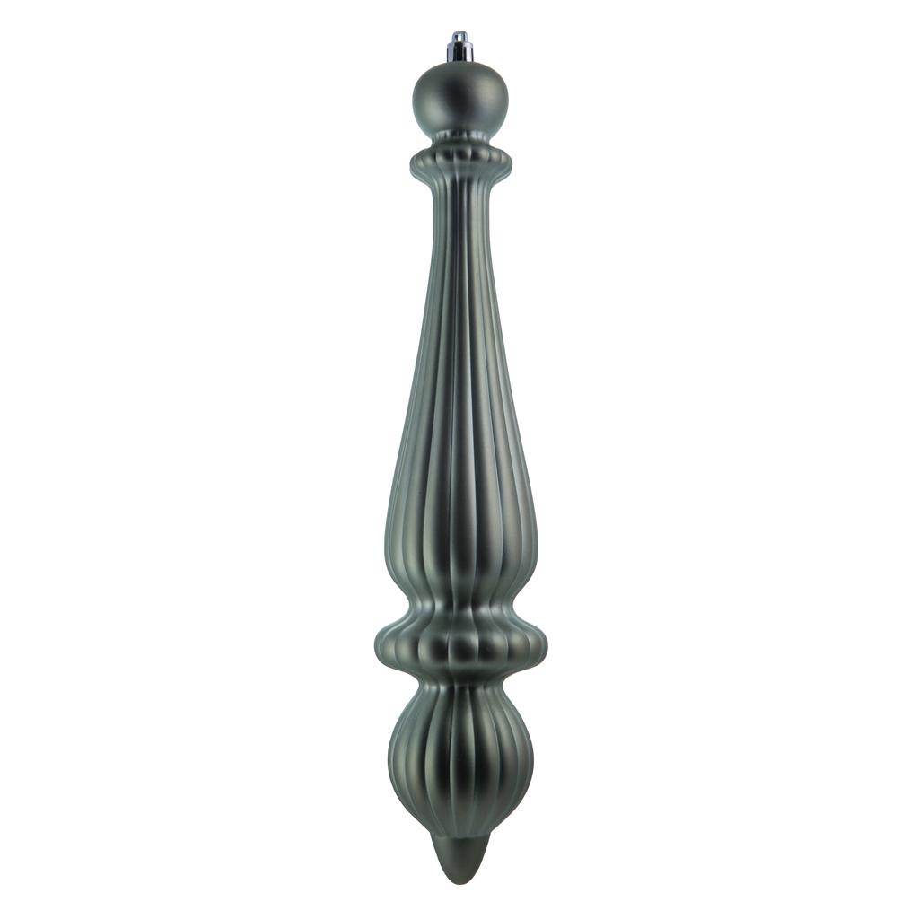 14" Wrought Iron Matte Finial Drop Ornament 1