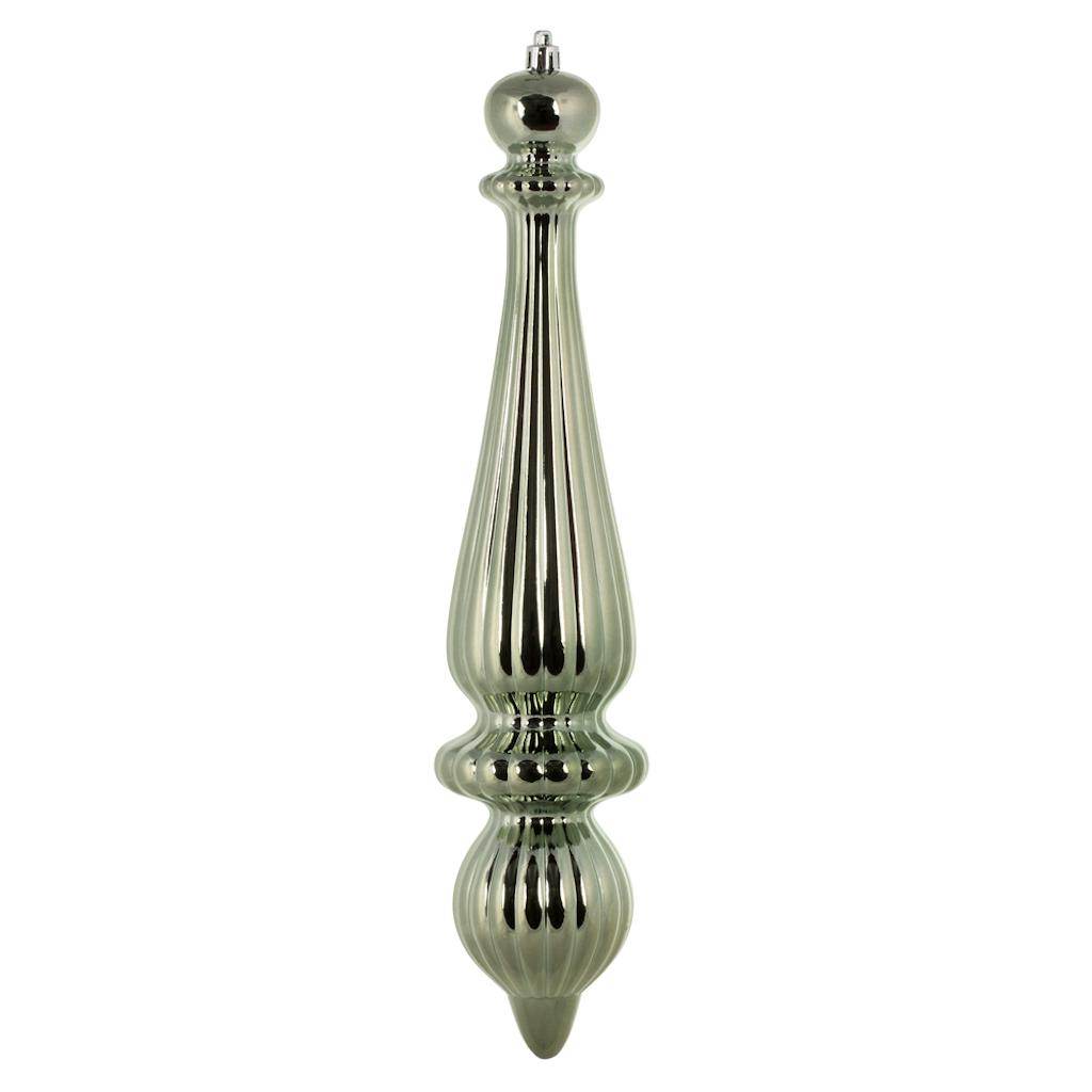 14" Wrought Iron Shiny Finial Drop Ornament 1