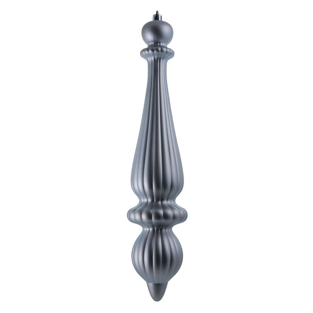 14" Limestone Matte Finial Drop Ornament 1