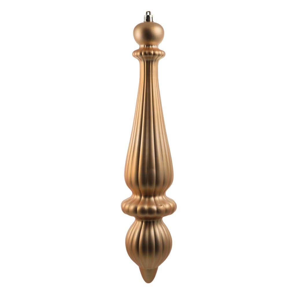 14" Copper Gold Matte Finial Drop Ornament (2 pack) 1