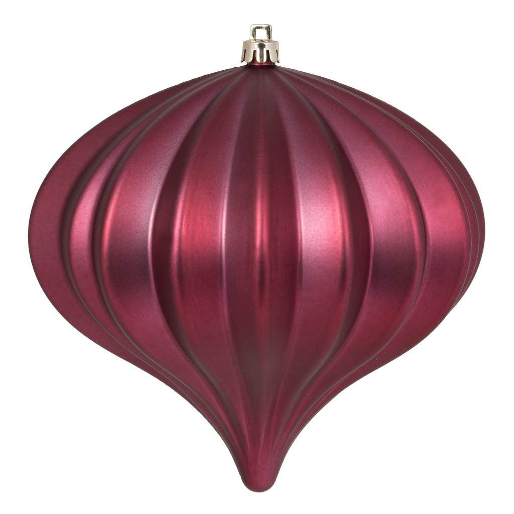 5.7" Berry Red Matte Onion Ornament (3 pack) 1