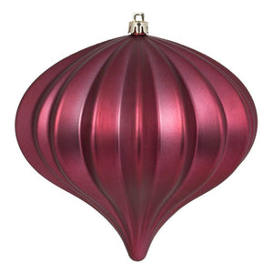 5.7" Berry Red Matte Onion Ornament (3 pack) 1