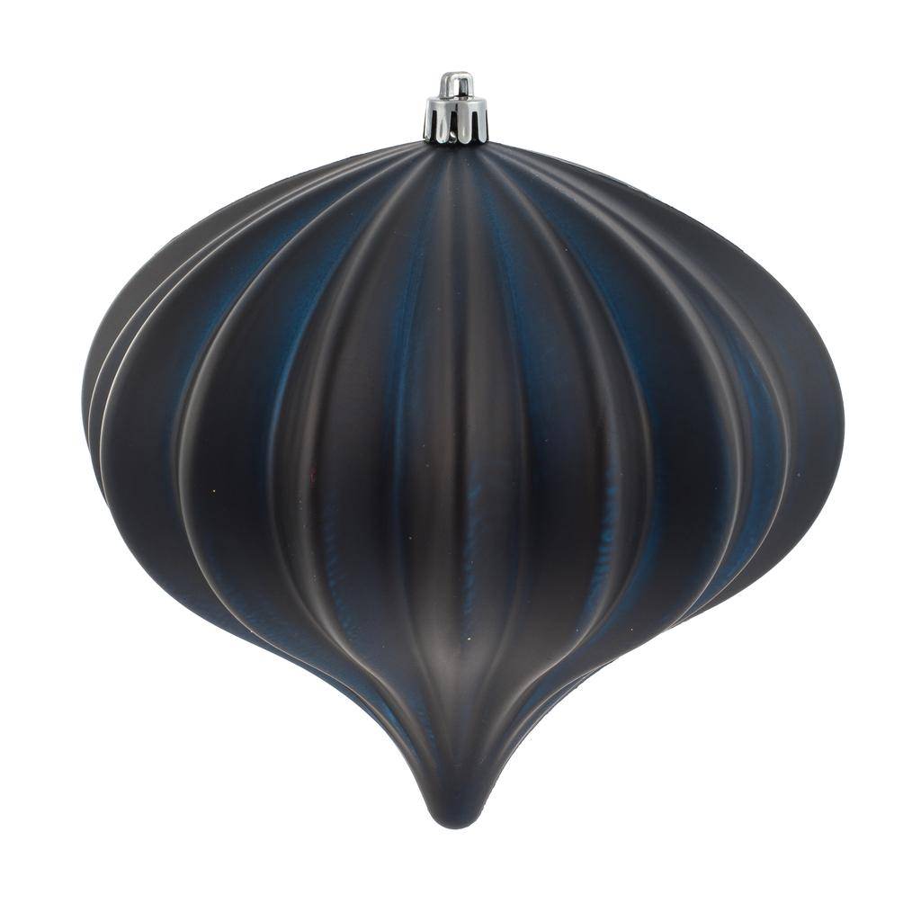 5.7" Midnight Blue Matte Onion Ornament (3 pack) 1