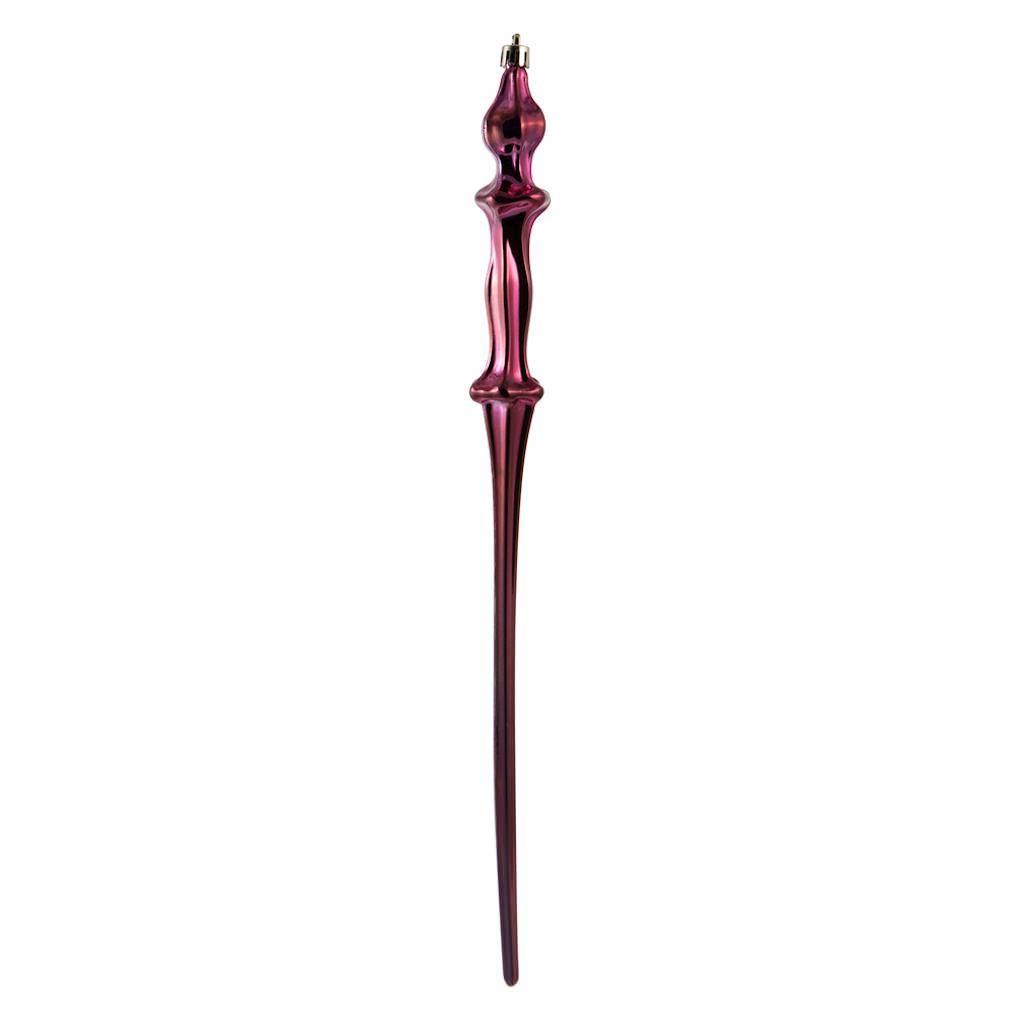 15.7" Berry Red Shiny Icicle Ornament (3 pack) 1