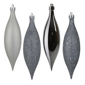 5.5" Limestone 4 Assorted Finish Drop Ornament (8 pack) 1