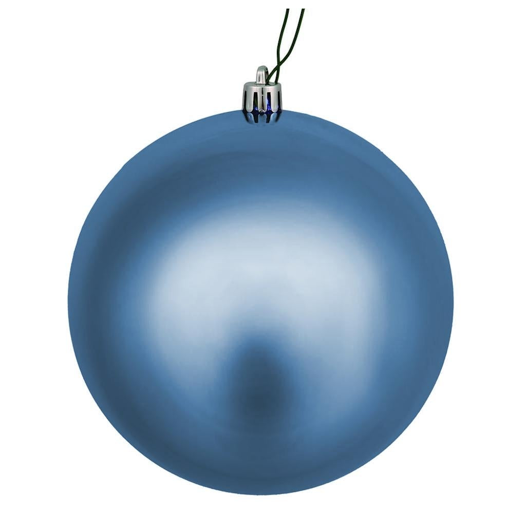 4" Periwinkle Shiny Ball Ornament (6 pack) 1