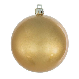 4" Copper Gold Candy Ball Ornament (6 pack) 1