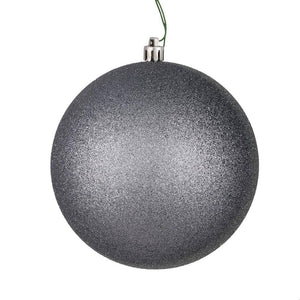 6" Limestone Glitter Ball Ornament (set of 4) 1