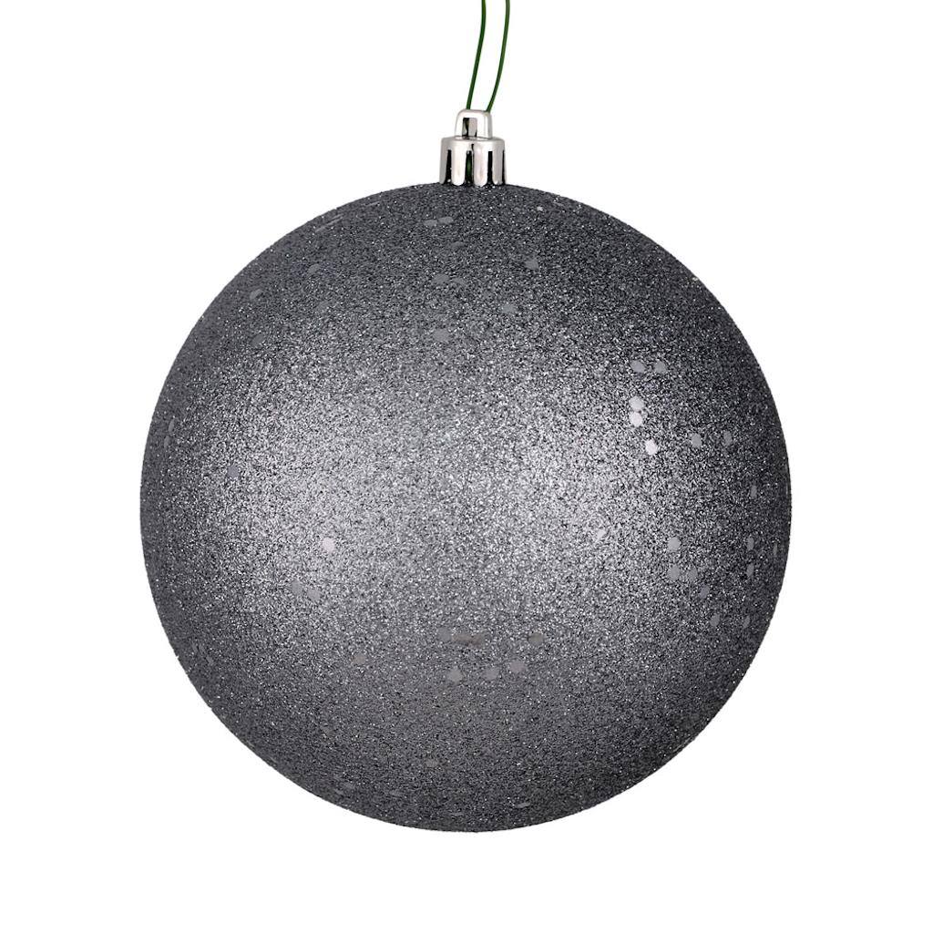 4.75" Limestone Sequin Ball Ornament (4 pack) 1