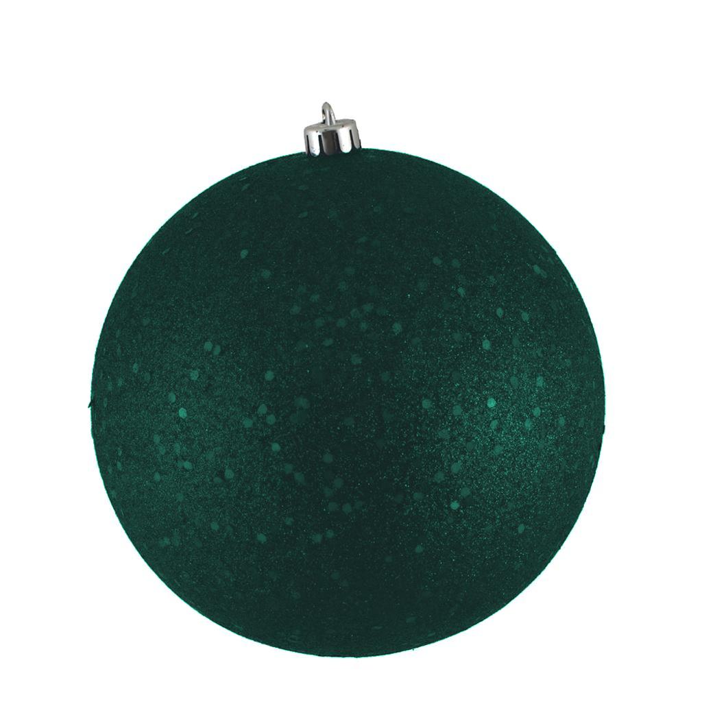 4.75" Sea Blue Sequin Ball Ornament (4 pack) 1