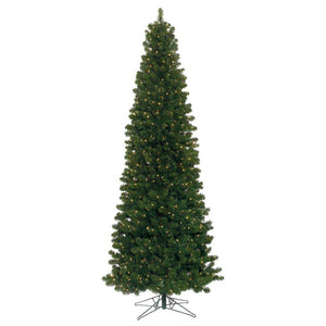 16' x 73" Artificial Oregon Fir Slim 2,400 Warm White LED Lights 1