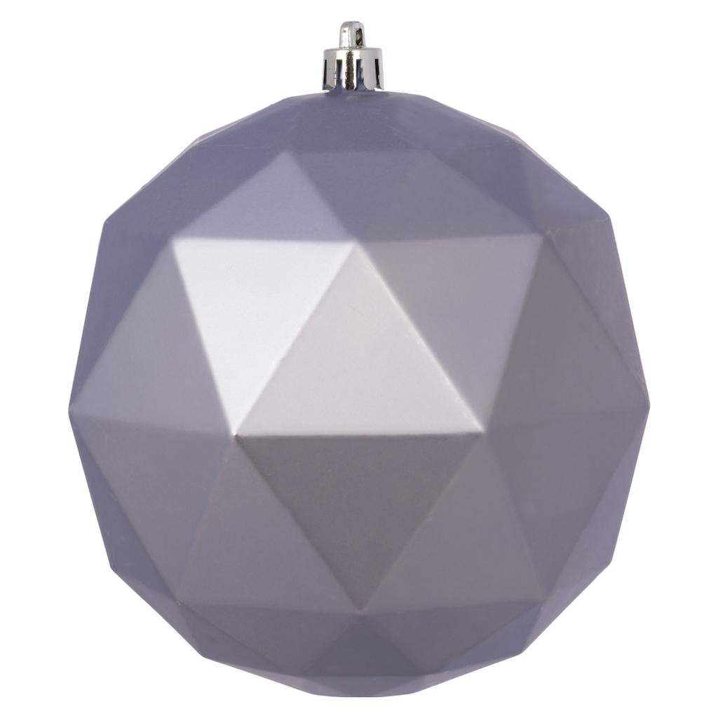 6" Lilac Matte Geometric Ball Ornament (4 pack) 1