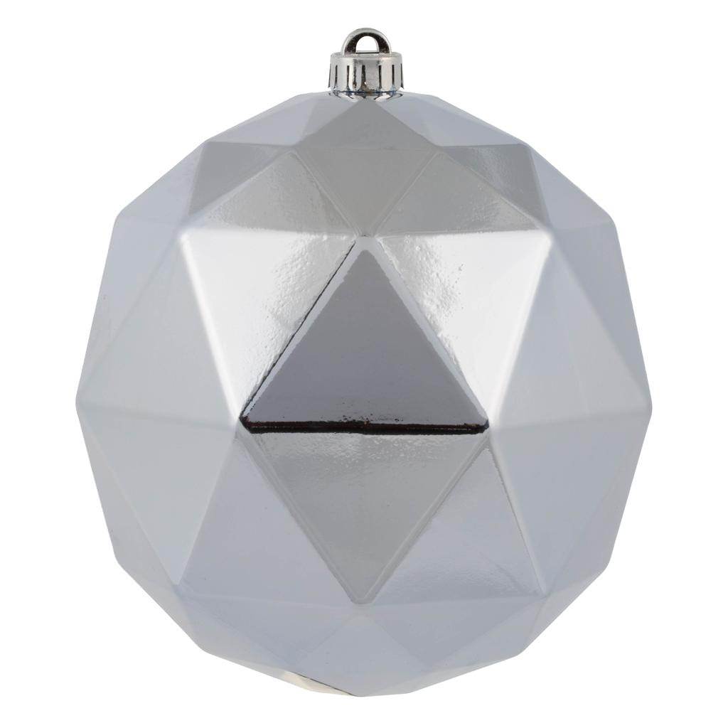 6" Lilac Shiny Geometric Ball Ornament (4 pack) 1