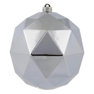 6" Lilac Shiny Geometric Ball Ornament (4 pack) 1