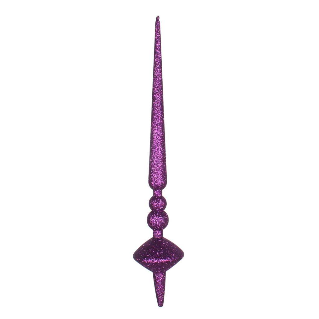 18" Lilac Glitter Cupola Finial Ornament (2 pack) 1