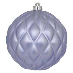 6" Lilac Matte Round Pine Cone Ornament (4 pack) 1
