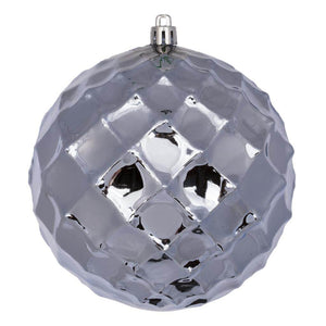 4.75" Lilac Diamond Bauble Ball Ornament (4 pack) 1