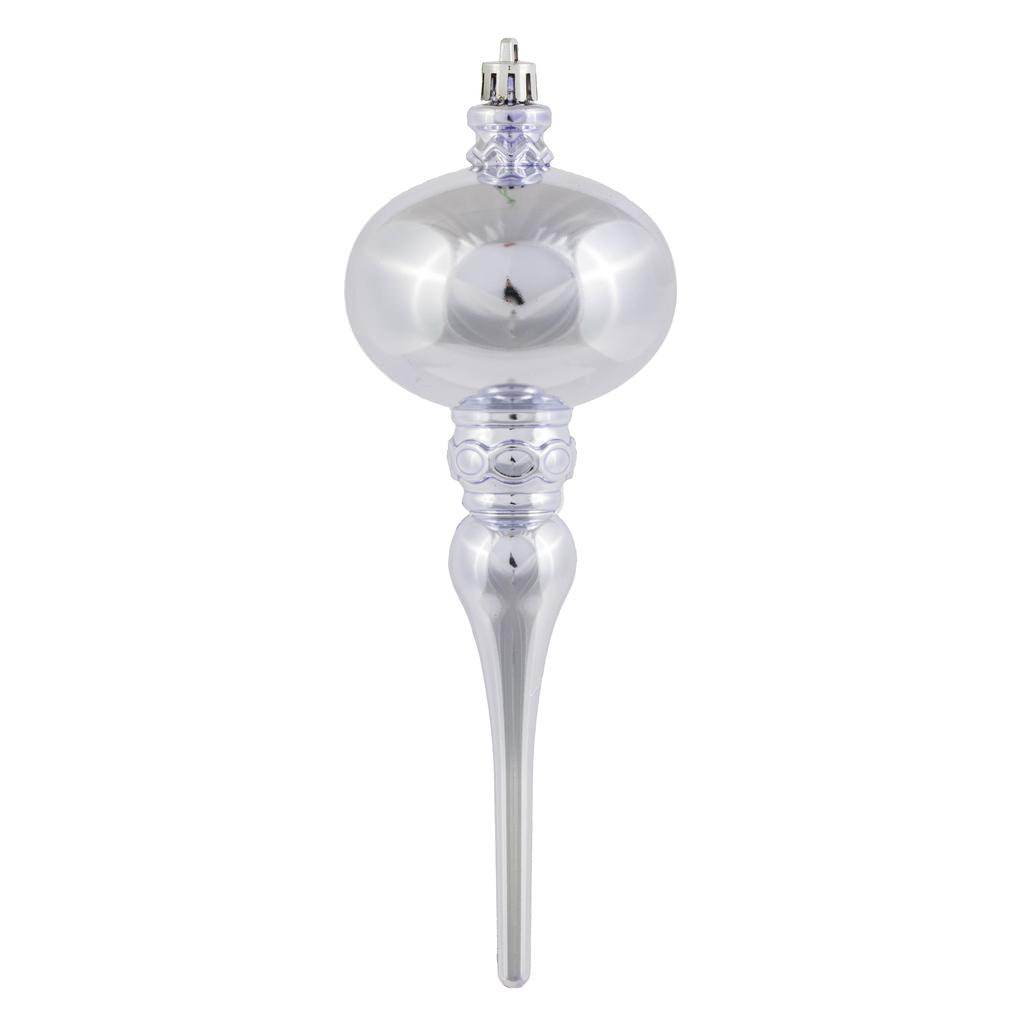 8" Lilac Shiny Finial Ornament (3 pack) 1