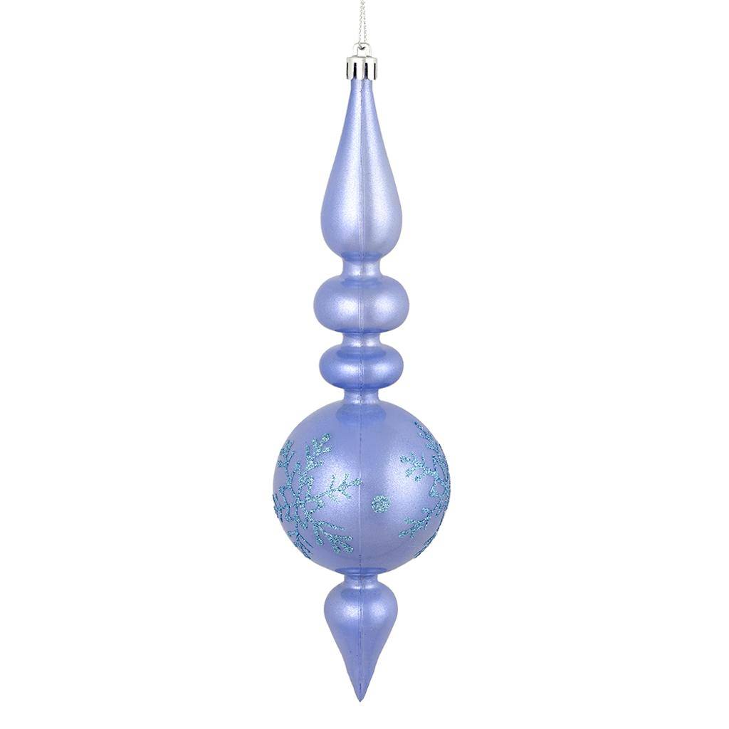 10" Lilac Candy Snowflake Finial Ornament (4 pack) 1