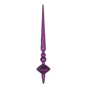 12" Periwinkle Glitter Cupola Finial Ornament (3 pack) 1