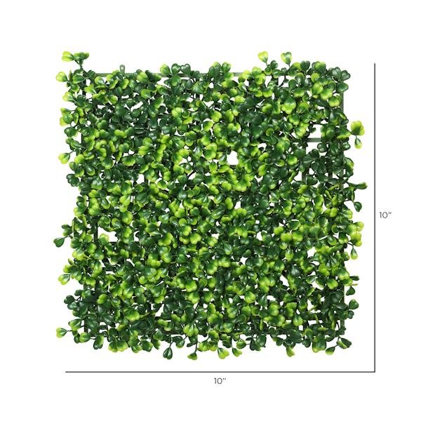 10" x 10" Artificial Square Green Boxwood Mat (4 pack) 2