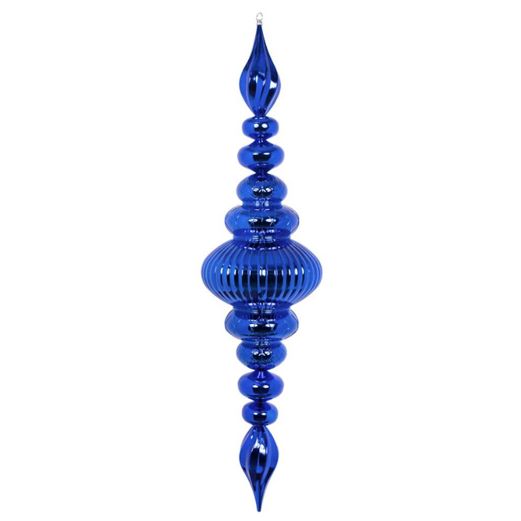 41" Blue Shiny Finial Ornament 1