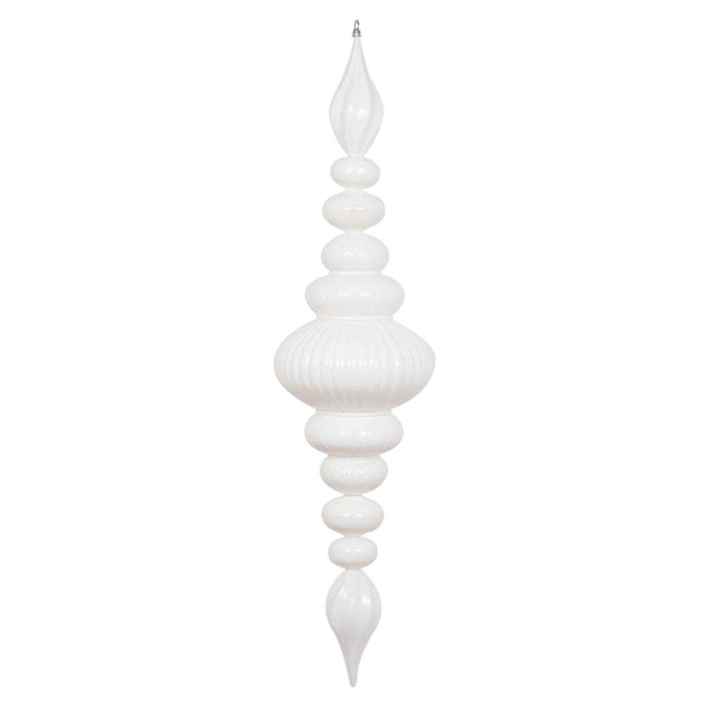 41" White Shiny Finial Ornament 1