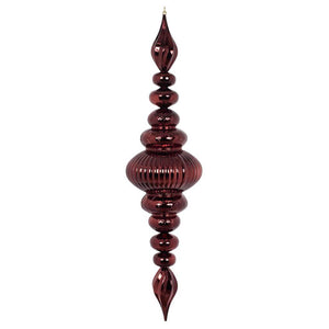 41" Burgundy Shiny Finial Ornament 1