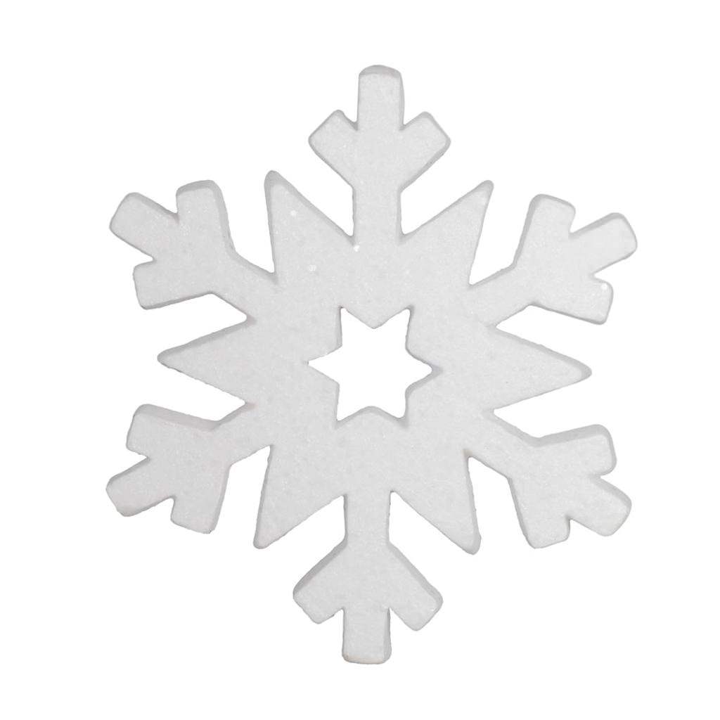 12" White Outdoor Glitter Snowflake Ornament 1
