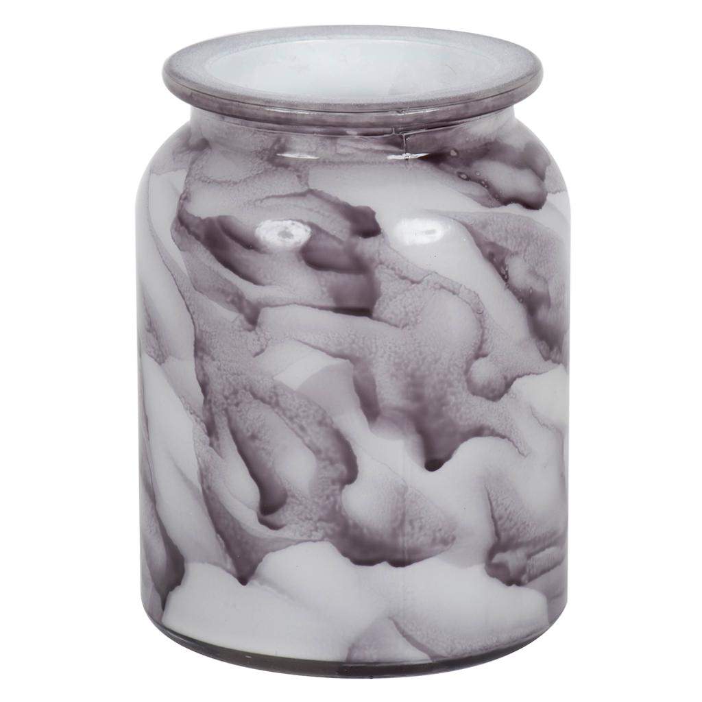 5.8" Marble Paint Round Glass Container 1