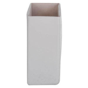 7" Crystal Gray Rectangle Glass Vase 2