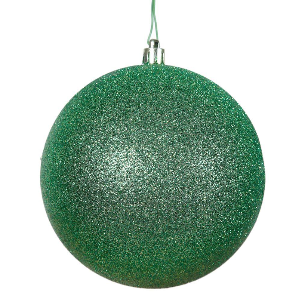 2.4" Green Glitter Ball Ornament (24 pack) 1