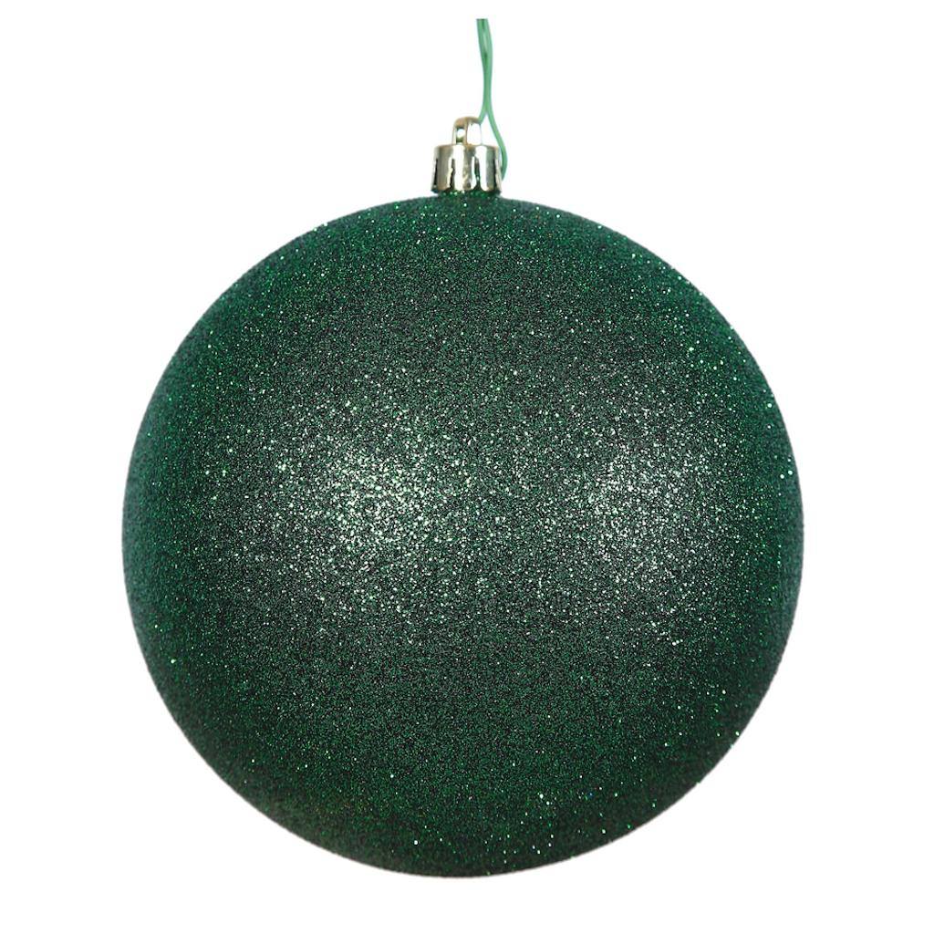 2.4" Emerald Glitter Ball Ornament (24 pack) 1