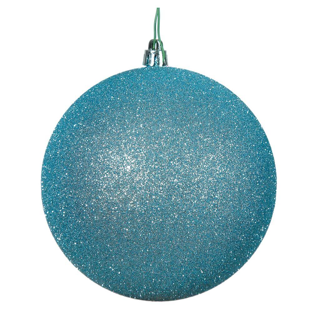 2.4" Baby Blue Glitter Ball Ornament (24 pack) 1