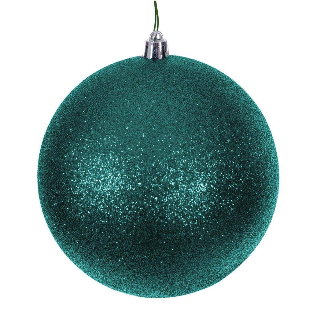 2.4" Teal Glitter Ball Ornament (24 pack) 1