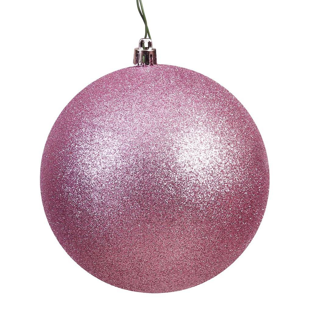 2.4" Mauve Glitter Ball Ornament (24 pack) 1
