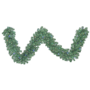 9' x 12" Artificial Oregon Fir Garland 100 Multi-Color Lights 1