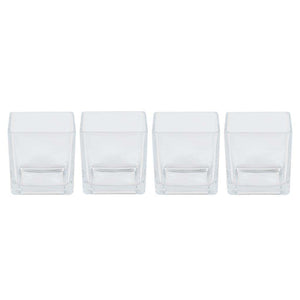 3" Clear Cube Glass Vase (Set of 4) 1