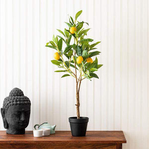 28" Potted Lemon Artificial Tree 5